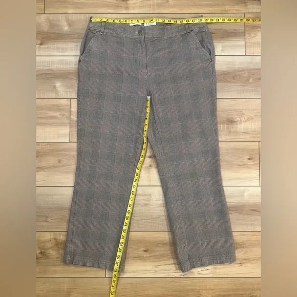 Talbots Woman Plaid Tailored Fit Stretch Pants Size 18W - Picture 3 of 6